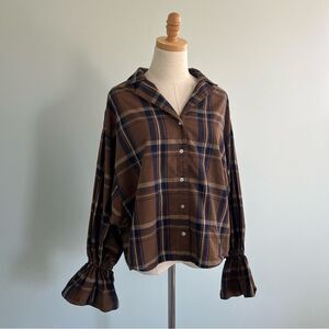 MOUSSY Plaid Free Size Blouse